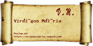 Virágos Mária névjegykártya