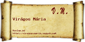 Virágos Mária névjegykártya